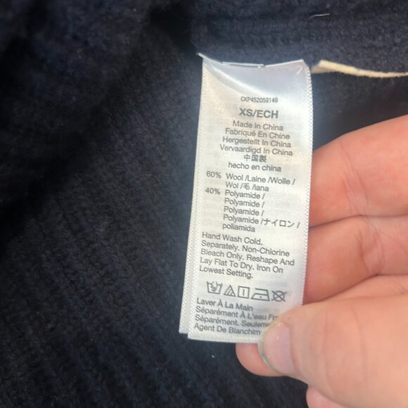 Madewell Navy Wool Turtleneck Sweater Tunic - Picture 4 of 6